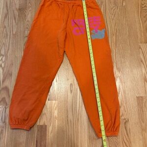 Freecity Vibrant Orange Joggers with Pink Accents